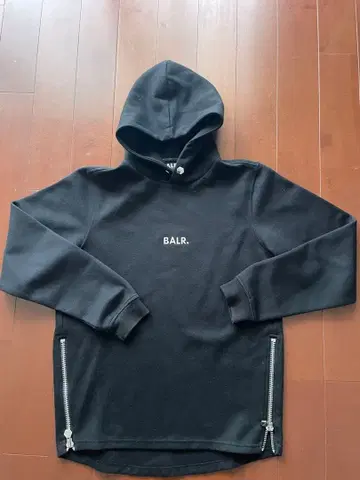 BALR. 블랙 후드 부착 트레이닝복