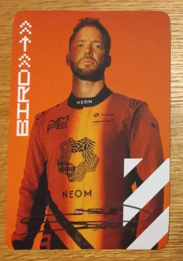 포뮬러 e Sam Bird 2025년 친필 사인 카드 McLaren