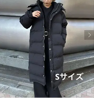 omekashi earthy 롱 하이 브리드 다운 코트 블랙 S