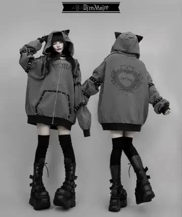 dimmoire/디모아르 Evil cat 후드티