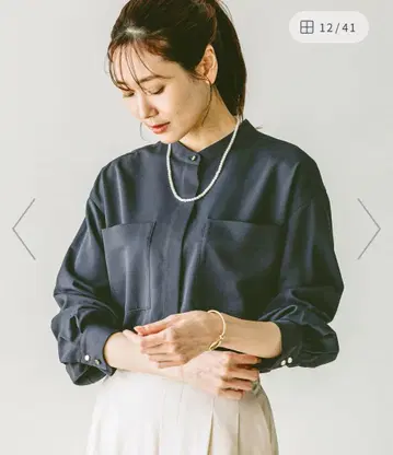 GLOBAL WORK 깔끔 지속 포켓 블라우스