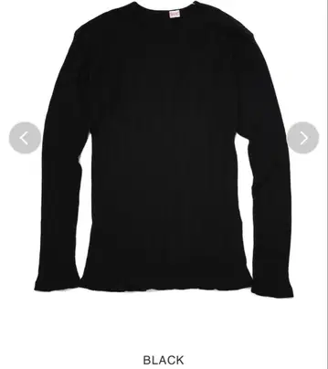 RANDOM RIB CREWNECK LS 블랙 3 사이즈 택 포함 새상품