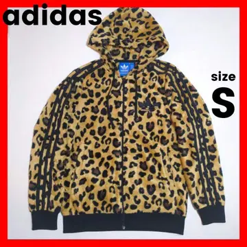 adidas 아디다스 플리스 후드티 레오파드 히우 무늬 표범 무늬 S