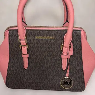 미사용품 MICHAEL KORS 로고 핸드백 핑크