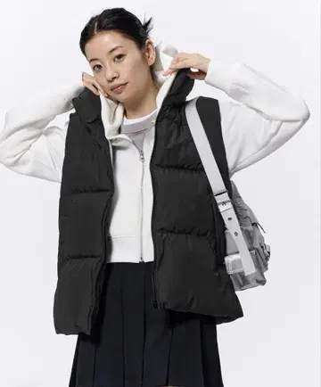 GU 히트 패디드 베스트 woman 블랙 S