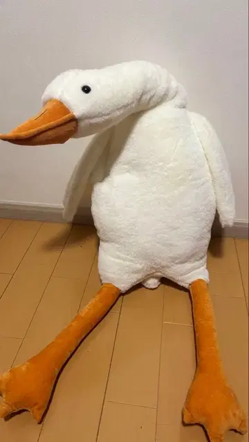 오리형 빅 화이트 봉제 인형