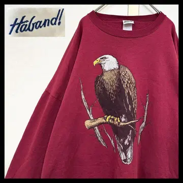 90s 빈티지 맨투맨 트레이닝복 알래스카 이글 독수리 애니멀 무늬