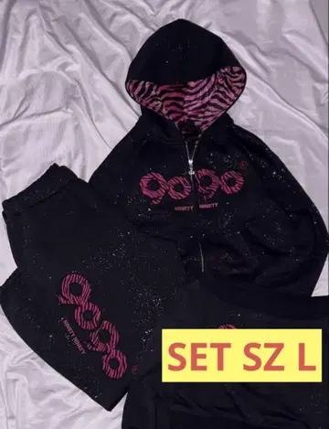 9090girl 셋업 OG Logo Glitter