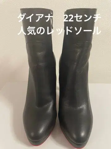 다이애나 숏부츠 플랫폼 인기 레드 밑창 22cm 블랙