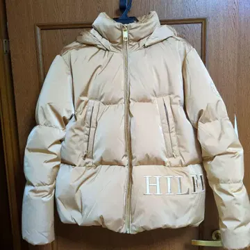 HILFIGER 후드 부착 다운 자켓 베이지