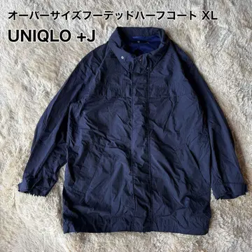 UNIQLO 유니클로 +J 오버 사이즈 후디드 하프 코트 L 사이즈