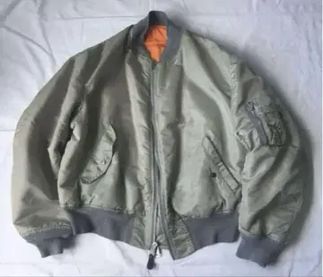 ALPHA 90s USA제 미군 MA-1 플라이트 자켓 실버 XL