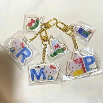 배고픈 애벌레 x 헬로키티 트윈 아크릴 키링