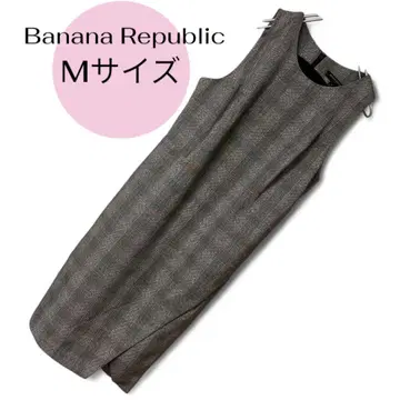 새상품급 BANANA REPUBLIC 글렌체크 랩 원피스 그레이 계열