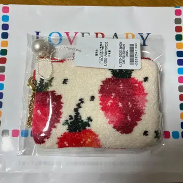 페이러 러브러리 스트로베리 도트 키&카드 파우치 아이보리