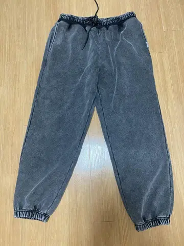 워시 가공 맨투맨 바지