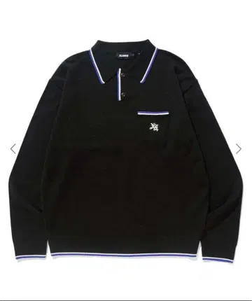 X-LARGE 블랙 피케 셔츠