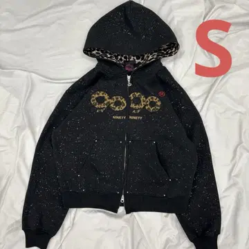 9090 girl OG Logo Glitter Zip Hoodie