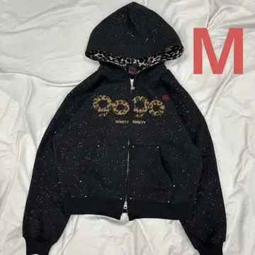 9090 girl OG 로고 글리터 집 후디