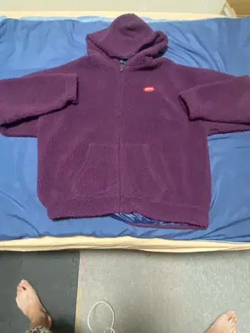 Champion XLARGE 플리스 자켓 보라색