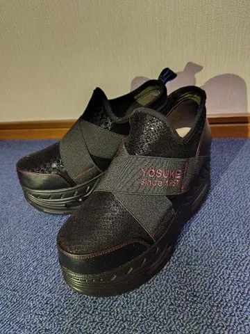 YOSUKE 통굽 스니커즈 블랙 퍼플