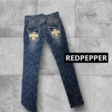 00s y2k REDPEPPER 스키니 데님 크로스