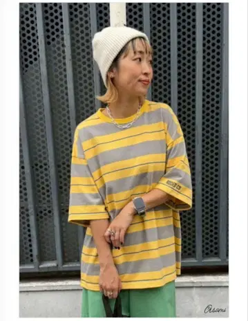 아사프로 라거 보더 T셔츠 패턴 YEL 완판템