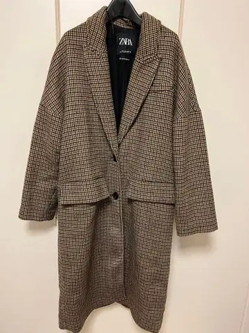 ZARA 자라 하운드투스 올 패턴 체스터 코트 아우터 미사용
