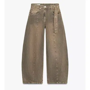 ZARA 오버 사이즈 로우라이즈 데님 팬츠