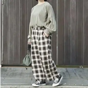 오라카 빅 사이즈 체크 팬츠 사이즈 3 2XL