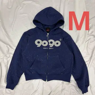 9090 girl OG Logo Glitter Zip Hoodie