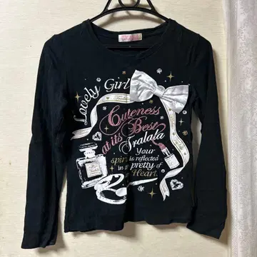 Tralala 블랙 긴팔 티셔츠