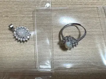 오팔 반지 오팔 목걸이 탑 세트
