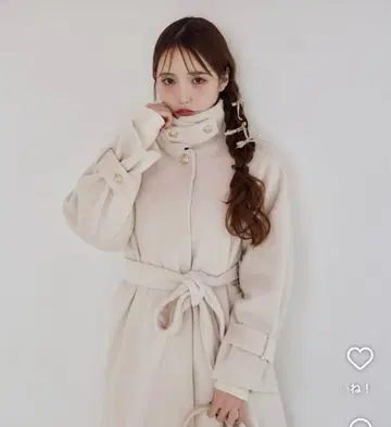 플리스 소재 후드 부착 롱 코트