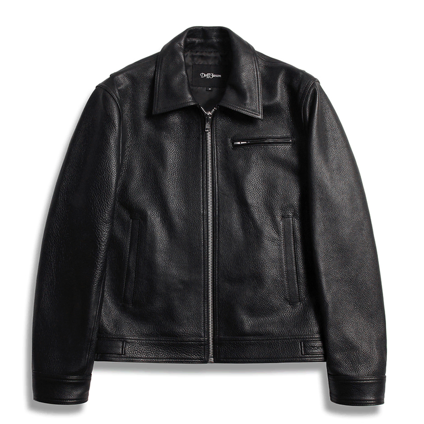 韓国Doffjason COWHIDE SINGLE JACKET牛革 DOFFJASON | 도프제이슨 Doffjason Cowhide Single Leather Jacket S