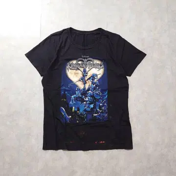 Kingdom Hearts x Disney 블랙 그래픽 T셔츠 K158
