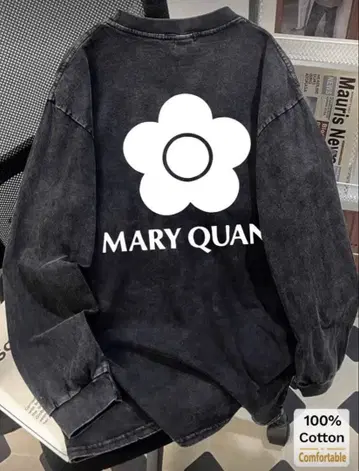 새상품 MARY QUANT 빈티지풍 긴팔 T셔츠
