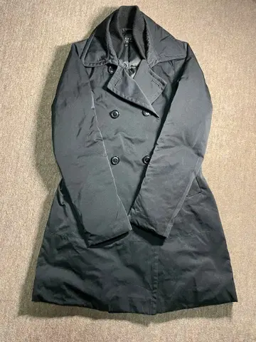 띠어리 다운 코트 A라인 블랙