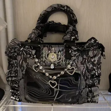 Palelfy 오로라 레이스 미니 공주 이타백 블랙