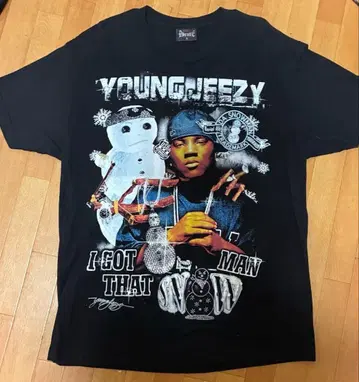 D BRUZE X Young Jeezy Trap or Die 랩 티셔츠