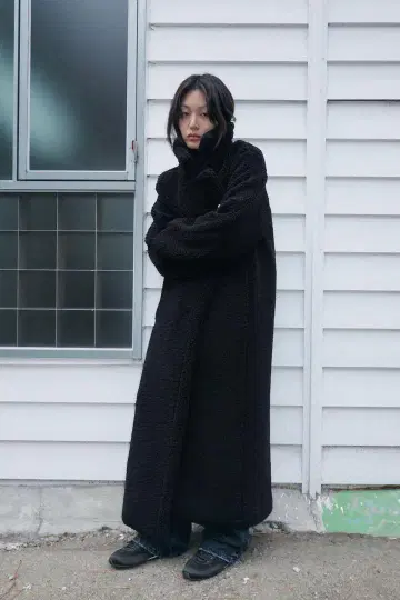 ZARA 보아 롱 코트 블랙