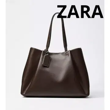 완판템 ZARA 핀턱 토트백 브라운