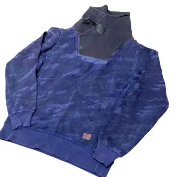 [ G-Star Raw ] 네이비 카모 패턴 하이넥 트레이닝복 L