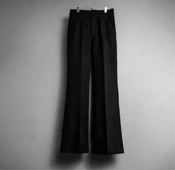 PINTUCK MEGA FLARE SLACKS [ BLACK ]