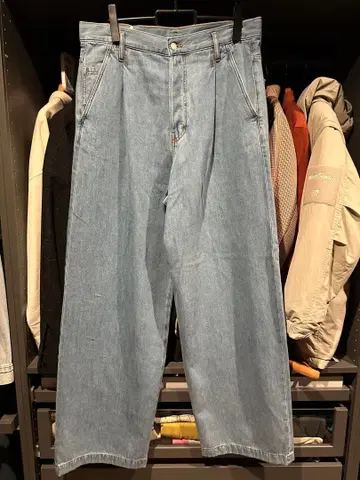 DRIES VAN NOTEN 24AW 라이트 블루 데님 와이드 팬츠