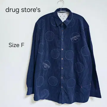 미사용 새상품 drug store's 네이비 디자인 셔츠 Size F