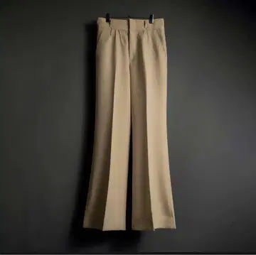 PINTUCK MEGA FLARE SLACKS [ BEIGE ]