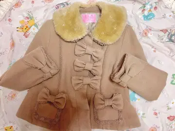 Angelic Pretty 리본 숏 코트 모카 브라운