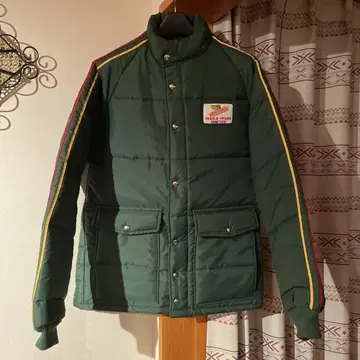70s 스윙스타 다운 자켓 레이싱 자켓 그린