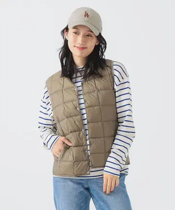 TAION 타이온 이너 다운 베스트 카키 L